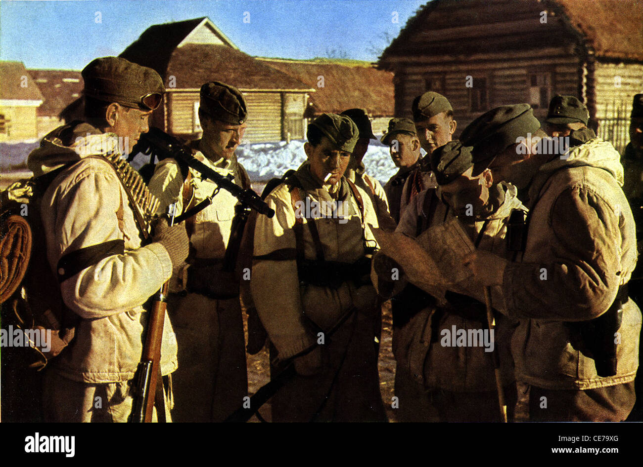 Colour images of the second world war Stock Photo