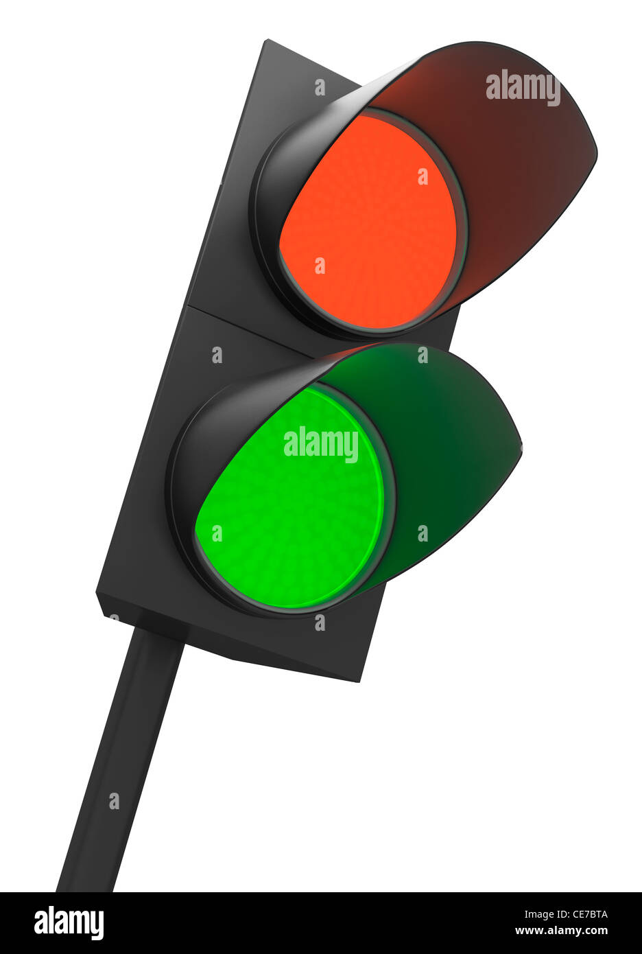 Pedestrian lights with green and red turned on Stock Photo Alamy