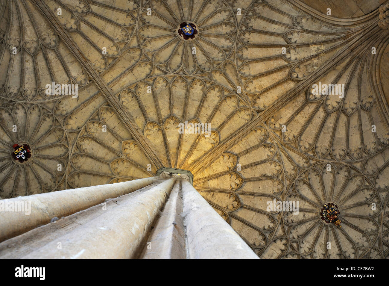 Oxford's Christ Church College Great Hall Entrance Ceiling Stock Photo