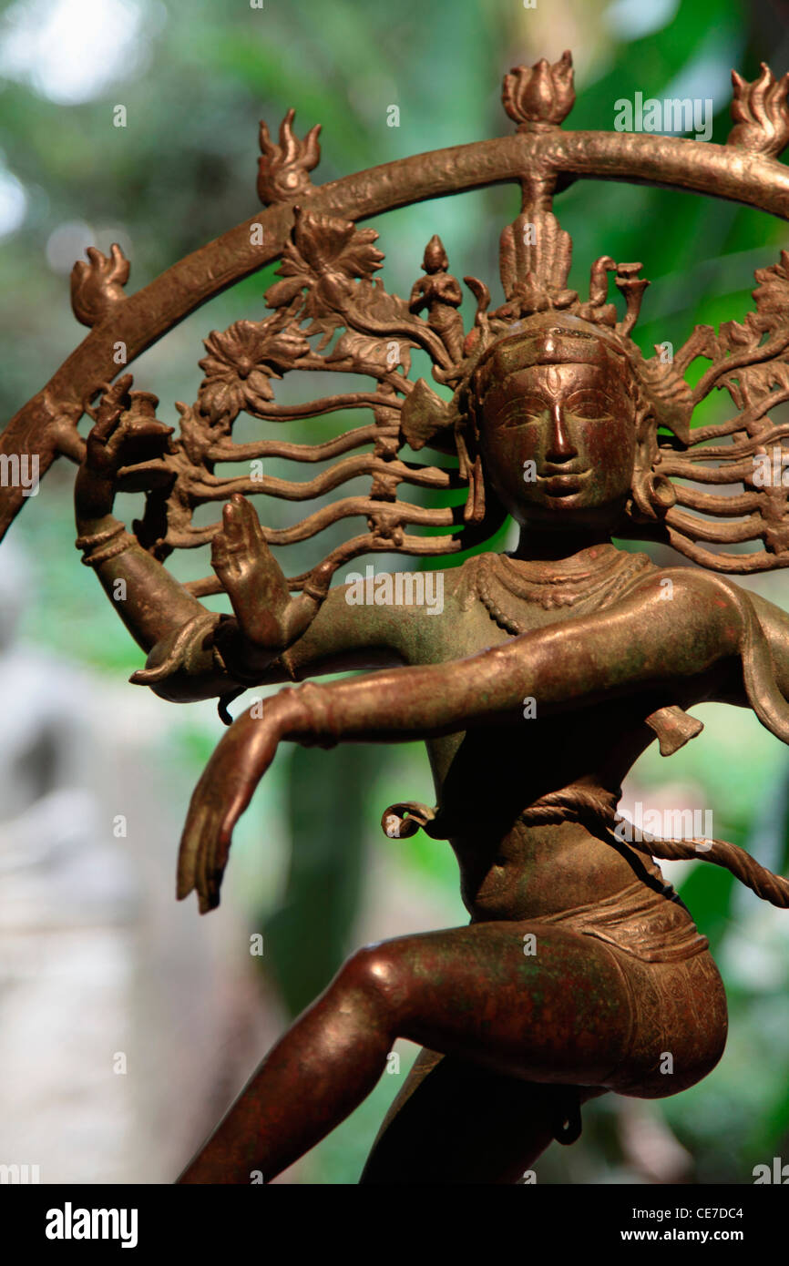 USA, California, Pasadena, A closed up view of an ancient statue of Shiva as Lord of Dance display in Norton Simon Museum Stock Photo