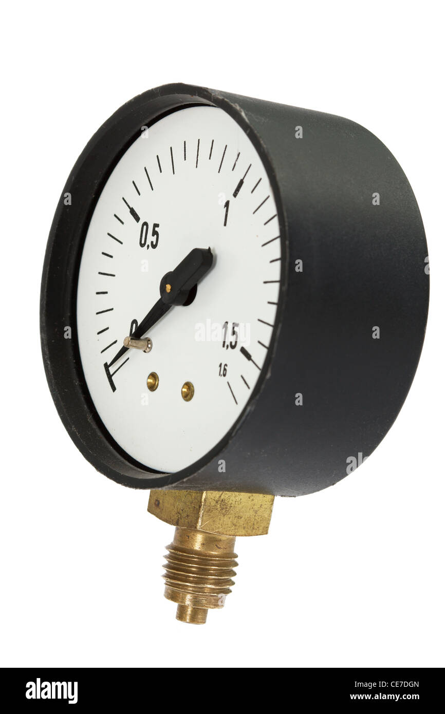Pressure meter isolated, isolated on white background Stock Photo Alamy