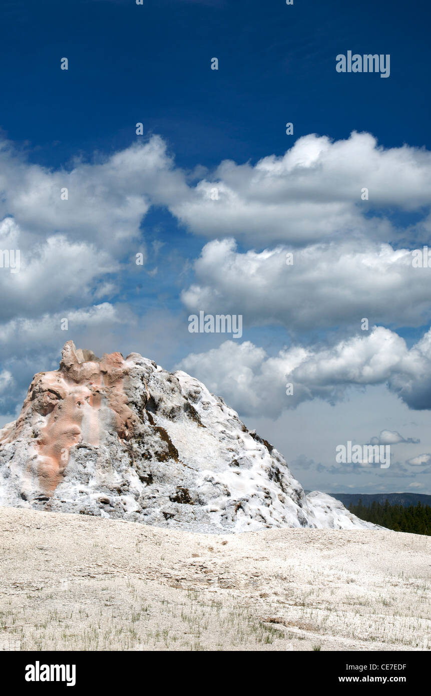 Yellowstone National Park, White Dome Geyser Stock Photo