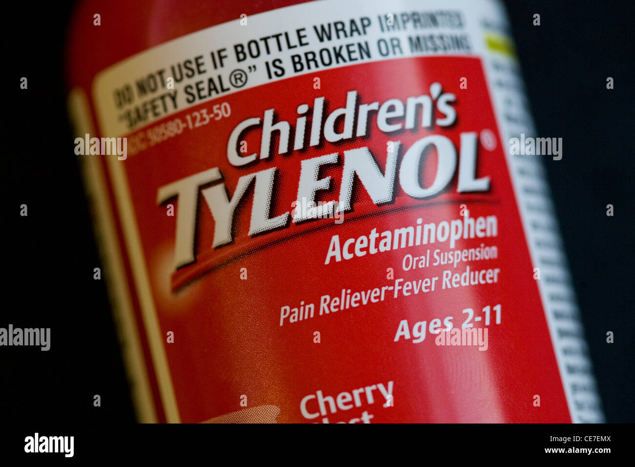 Children's Tylenol in liquid form. Stock Photo