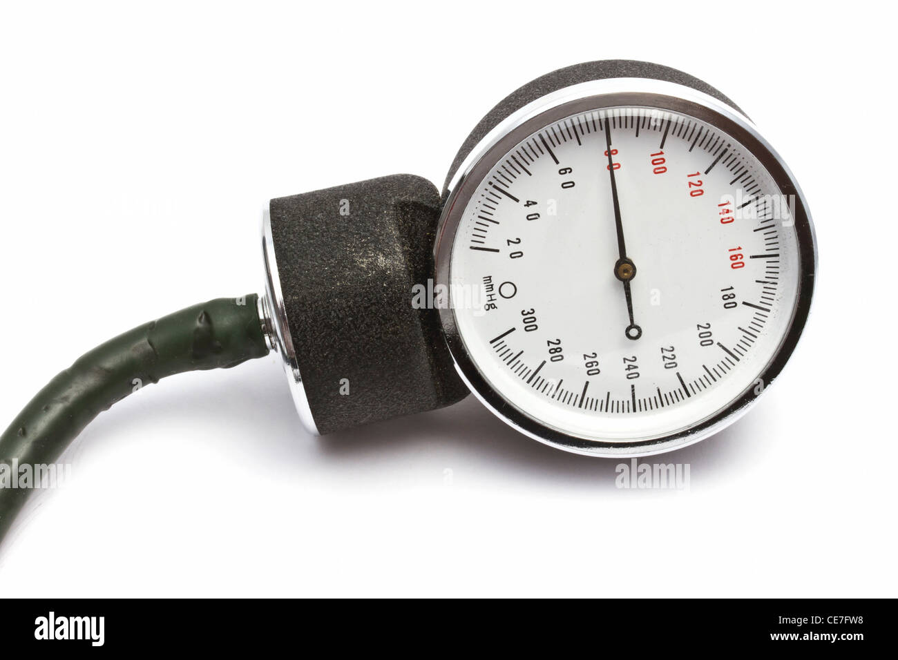 Sphygmomanometer closeup on white background Stock Photo Alamy