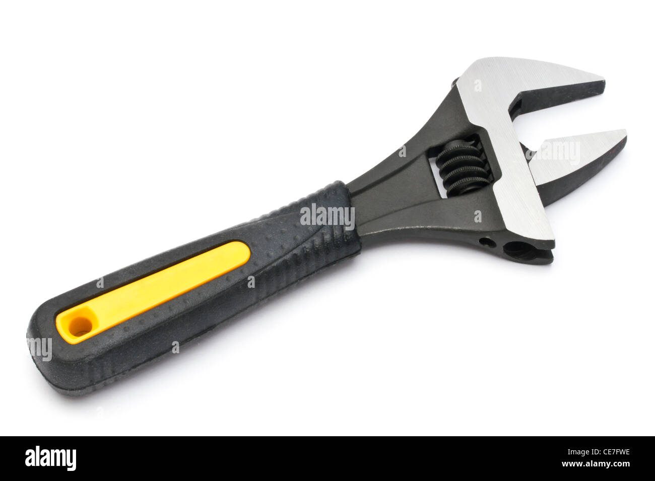 A adjustable wrench isolated on white background Stock Photo - Alamy