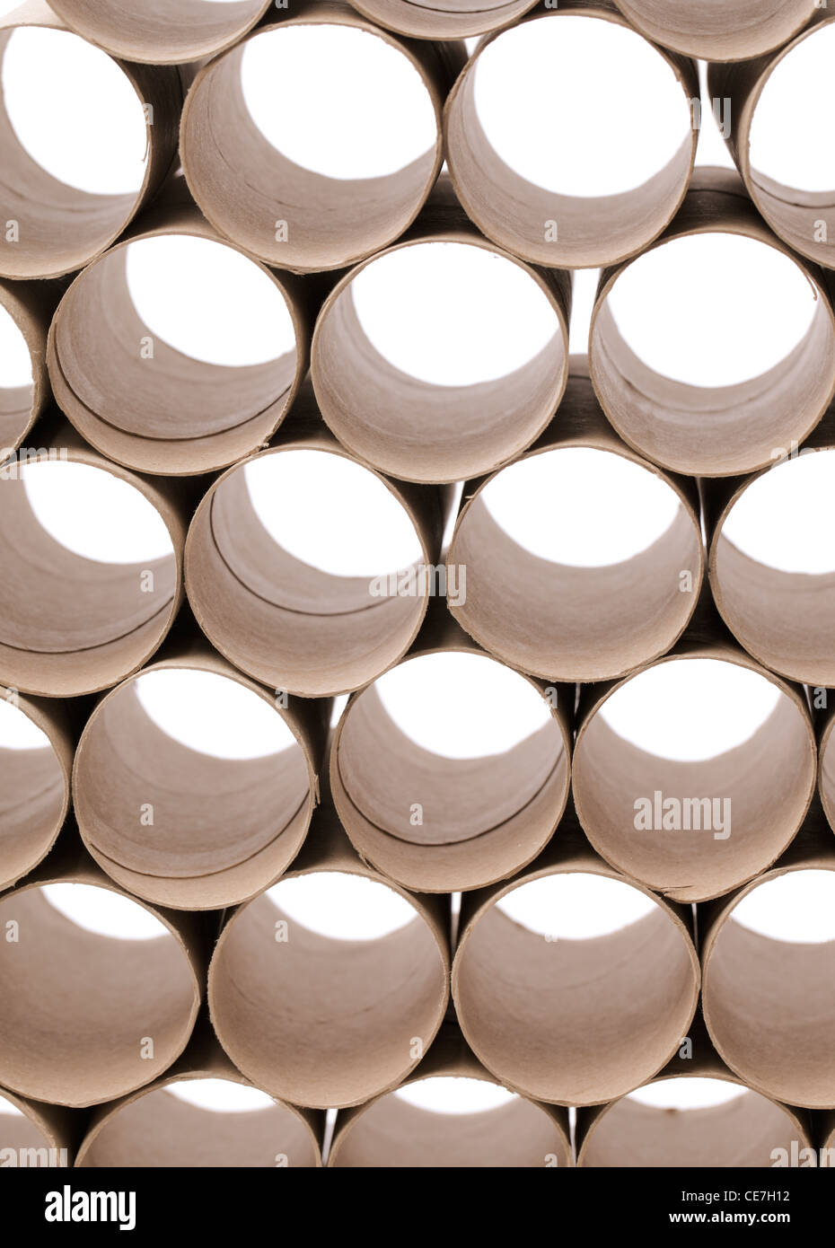 Used cardboard toilet paper rolls Stock Photo Alamy