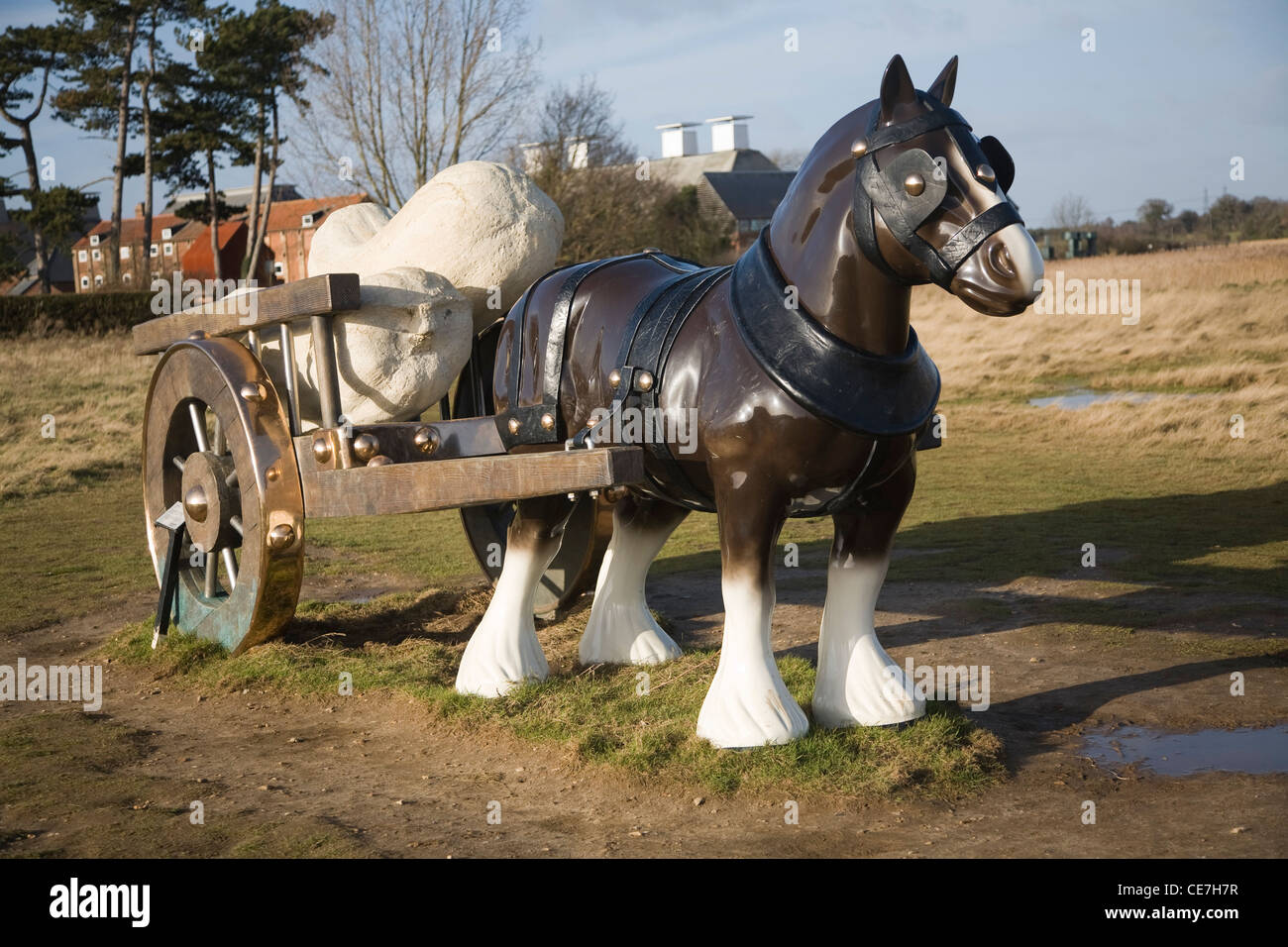 'Perceval' Sarah Lucas artwork Snape Maltings, Suffolk, England Stock Photo