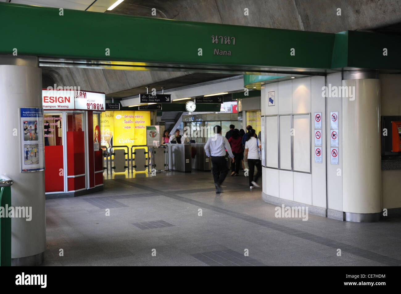 Passengers Entering Bts Skytrain Nana Station Bangkok Thailand Stock Photo Alamy