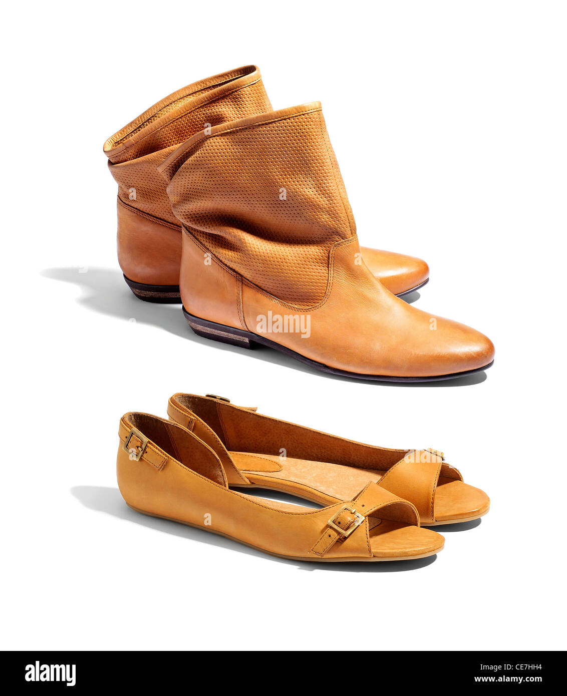 Studio photo of female shoes isolated on white background Stock Photo ...