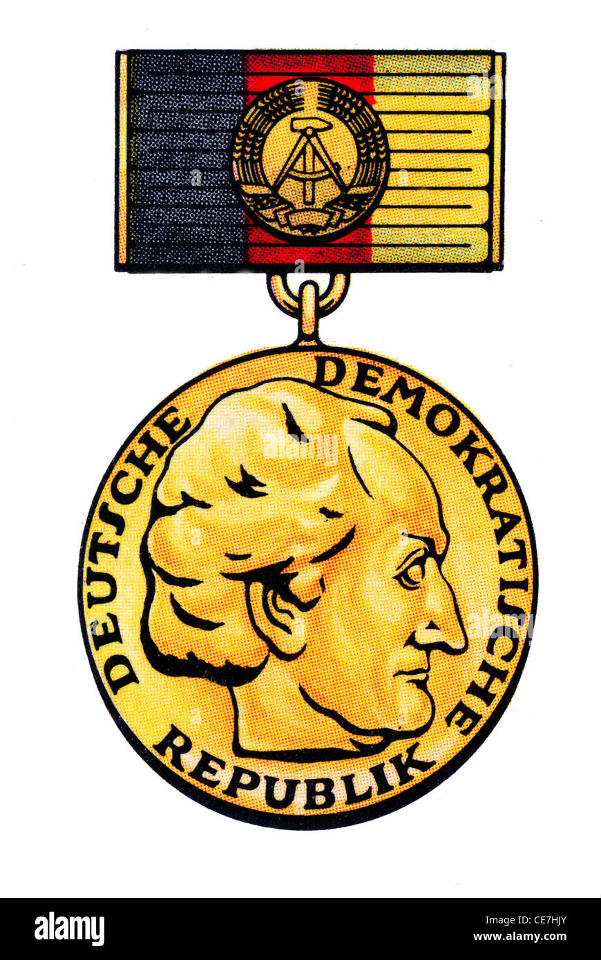 Medal of the GDR: Nationalpreis der Deutschen Demokratischen Republik Stock Photo