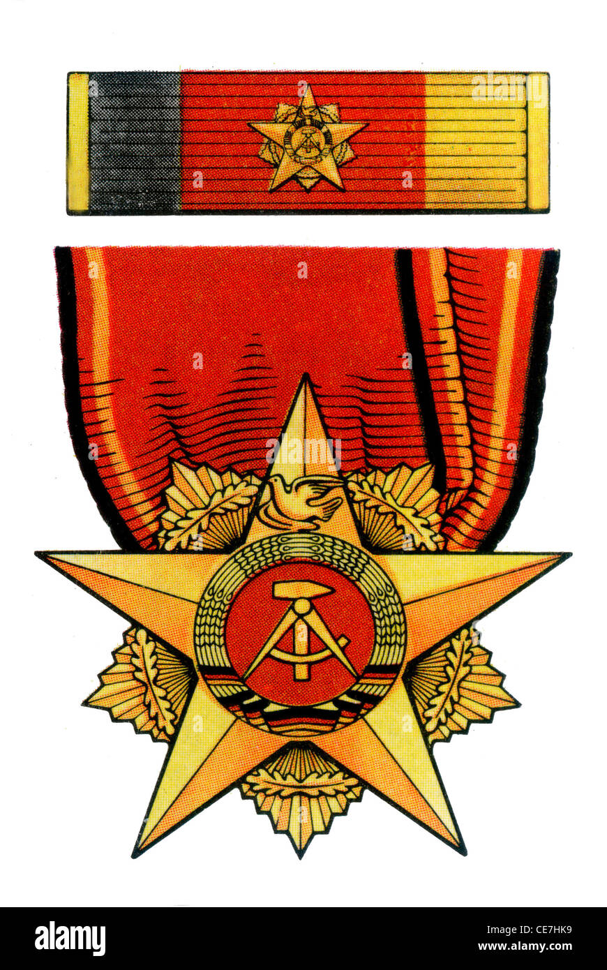 Medal of the GDR: Stern der Voelkerfreundschaft. Stock Photo