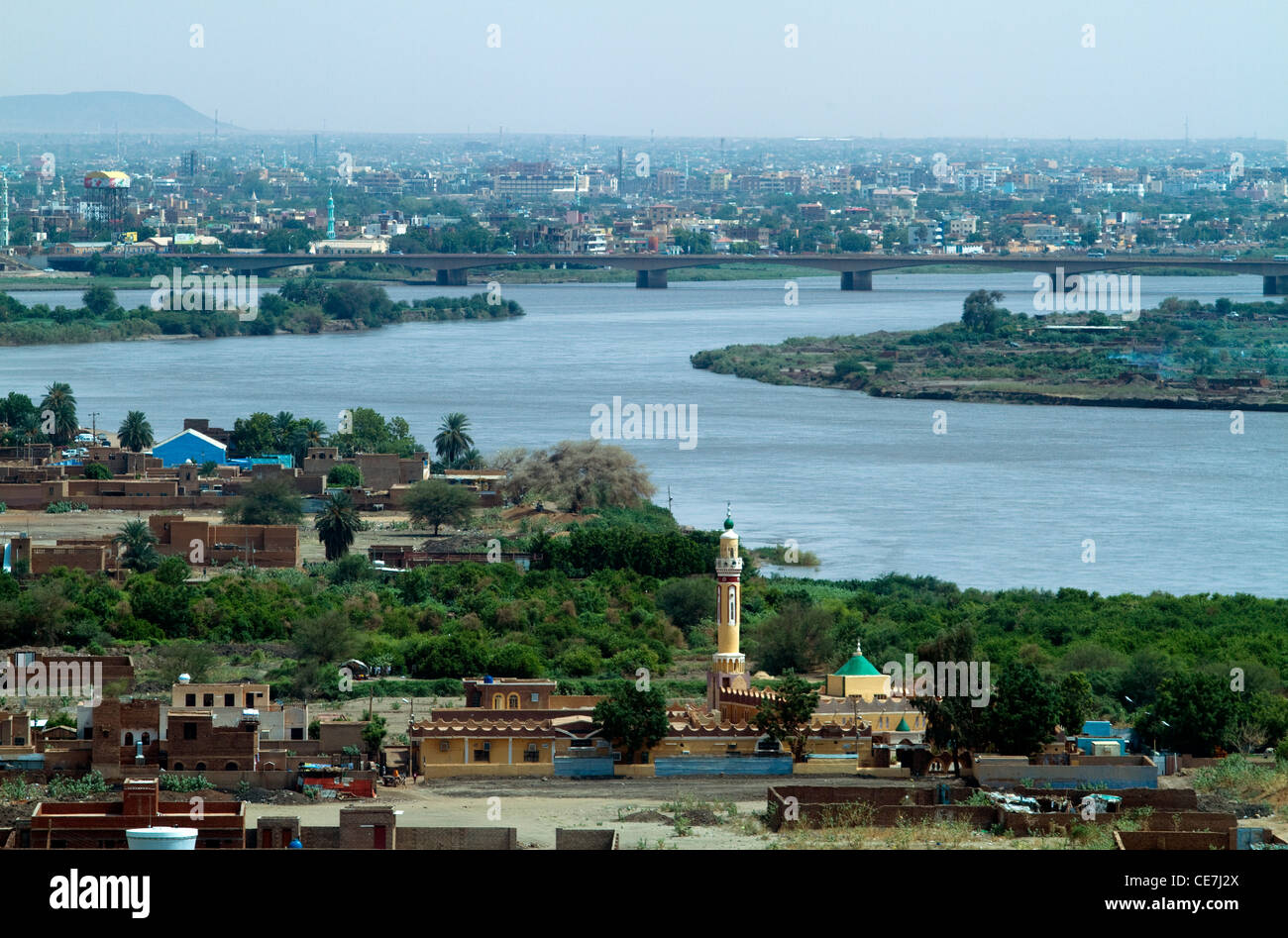 Scenic view of Khartoum and Nile River Sudan Stock Photo Alamy