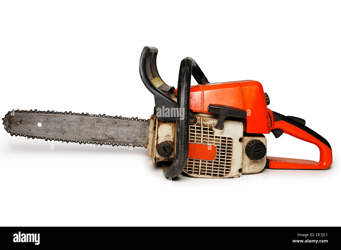 Chainsaw, Cut Out. Stock Photo