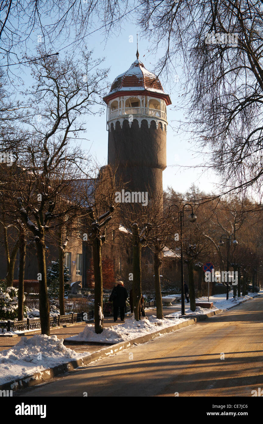The main symbol of Svetlogorsk (early Rauschen) - Tower of municipal hydropathic Stock Photo