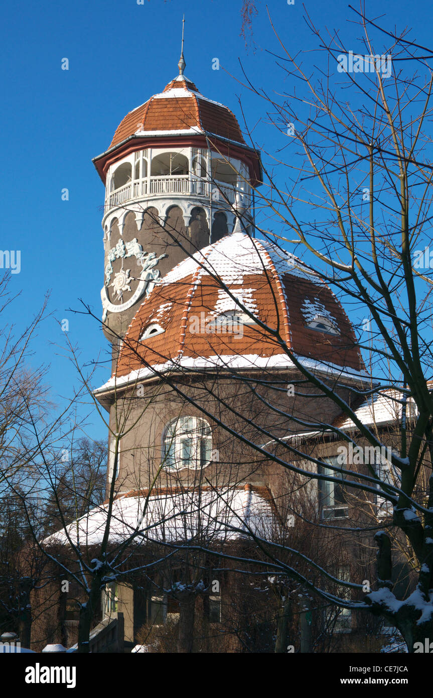 The main symbol of Svetlogorsk (early Rauschen) - Tower of municipal hydropathic Stock Photo