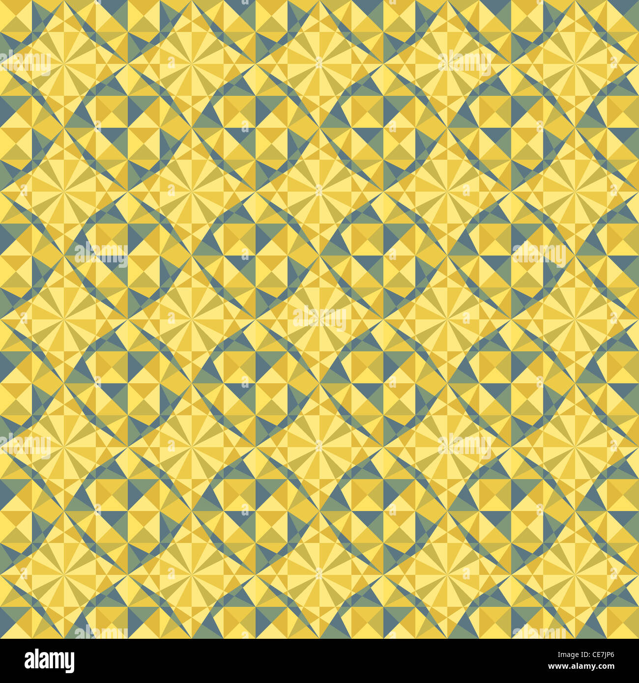 vector seamless geometric pattern in yellow and blue colors Stock Photo ...