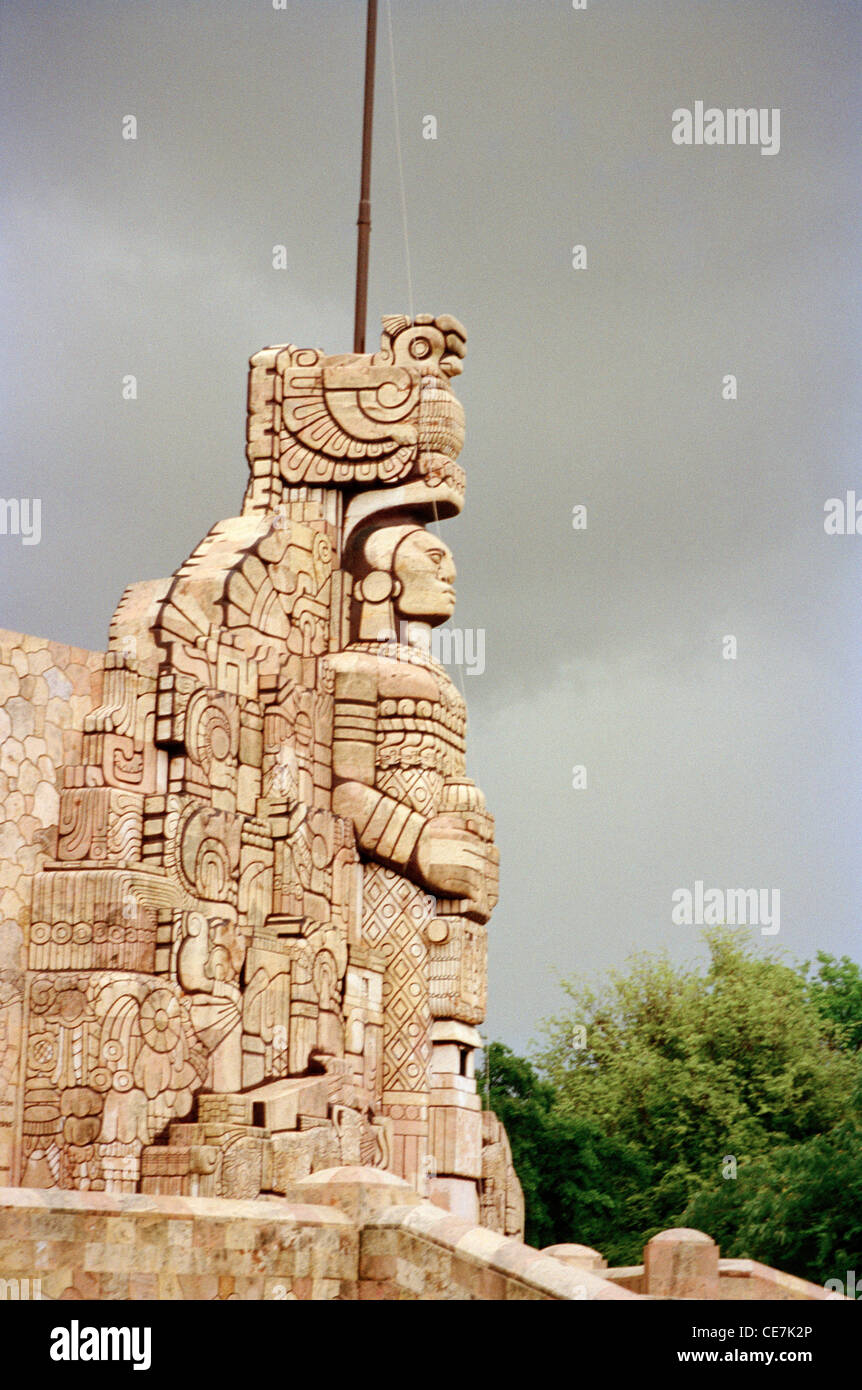 Merida, Mexico, Monument to Native Mayans Stock Photo - Alamy