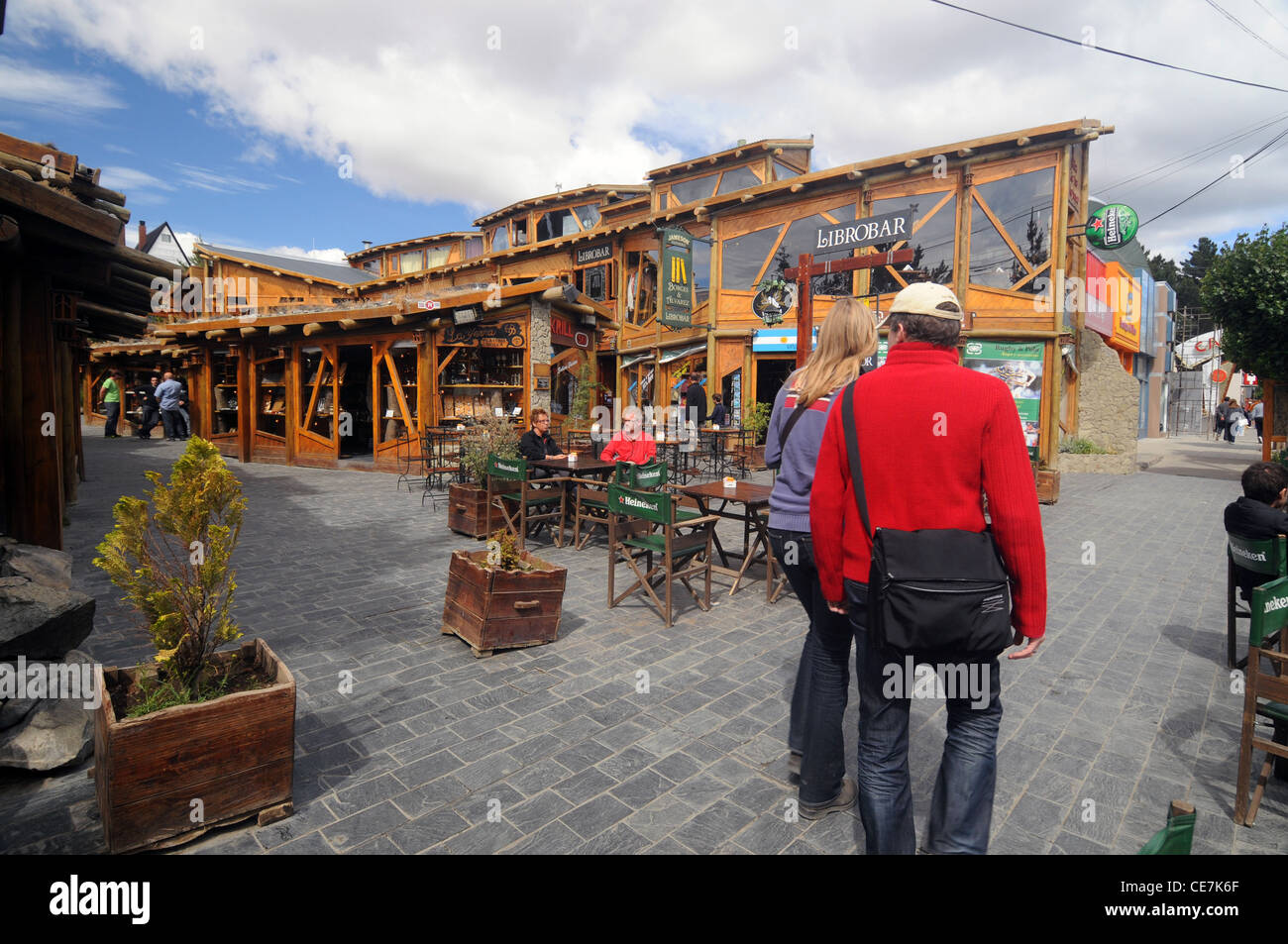 Main street of El Calafate, Patagonia, Argentina. No MR or PR Stock Photo