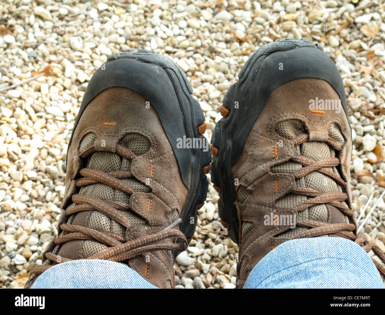 Two trek shoes Stock Photo
