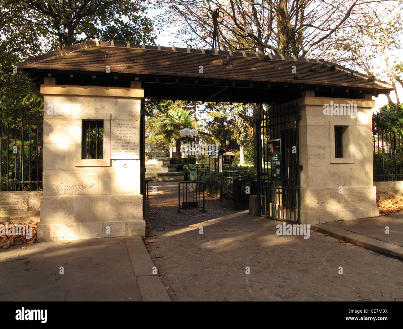 Square de la Roquette,a former women's prison,Paris,France,Appel du 18 juin 1940,General De Gaulle Stock Photo