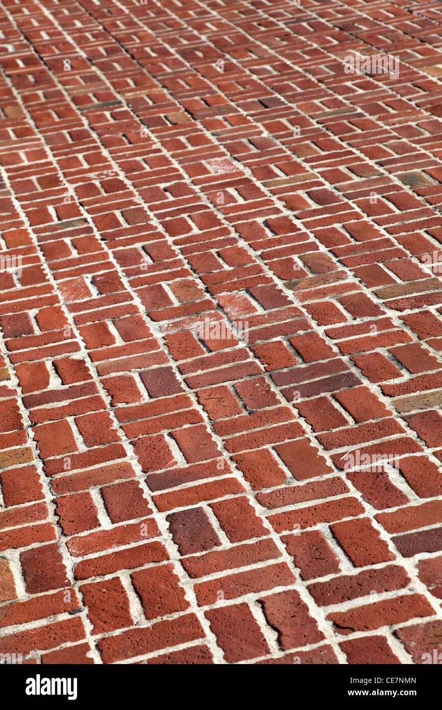 Red Brick Walkway for background Stock Photo