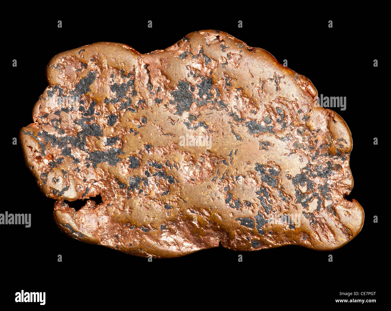 Native copper nugget Stock Photo