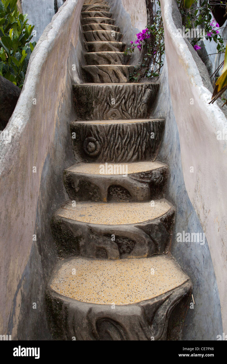 Staircase Detail Hang Nga's 'Crazy House' Guest House or Hotel Dalat Vietnam Stock Photo