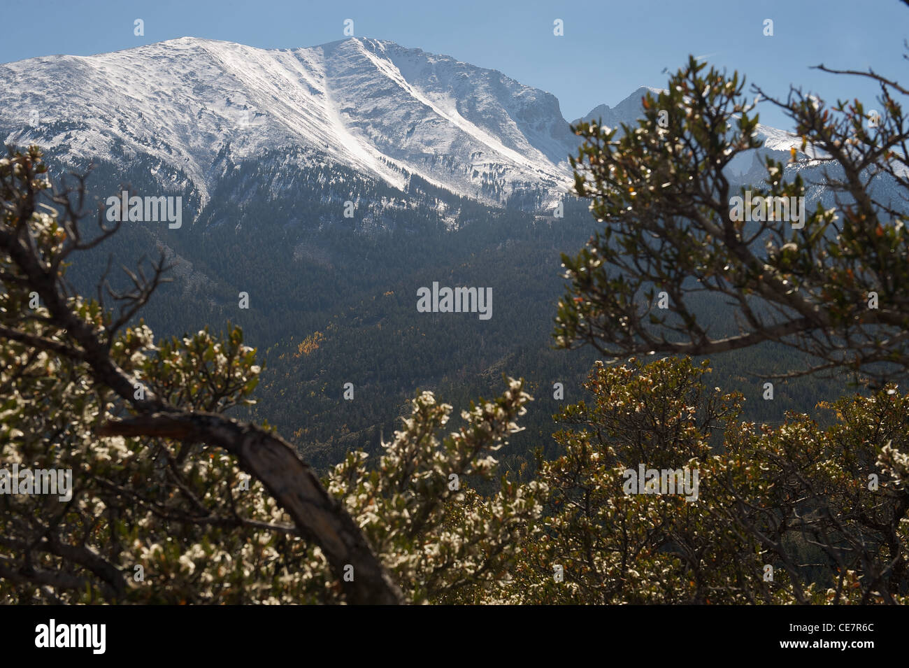 Snow-capped Wheeler Peak, Great Basin National Park, Nevada, US Stock Photo