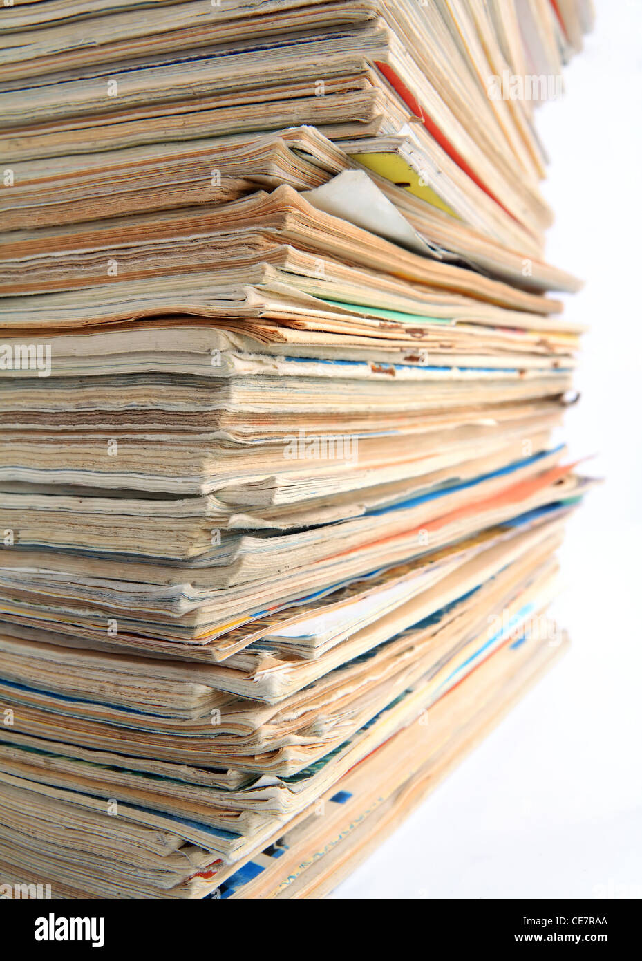 old journals on white background Stock Photo Alamy