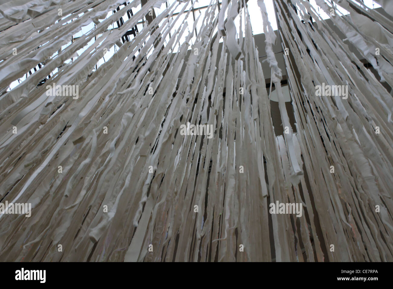White Cloth Fabric Hanging Ceiling Stock Photo 43198242 Alamy