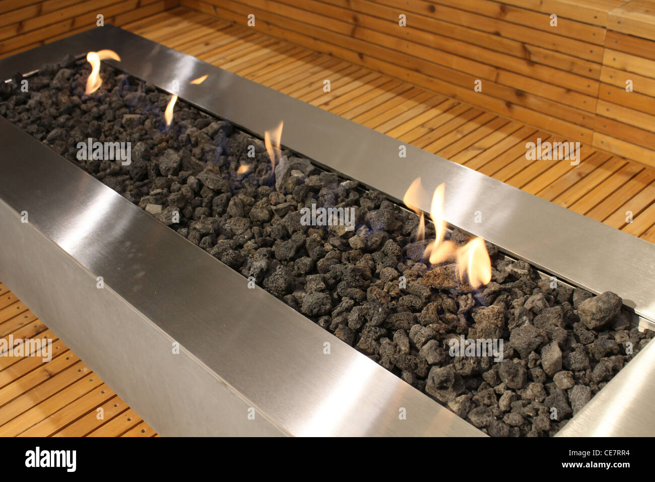 outdoor patio fireplace charcoal Stock Photo