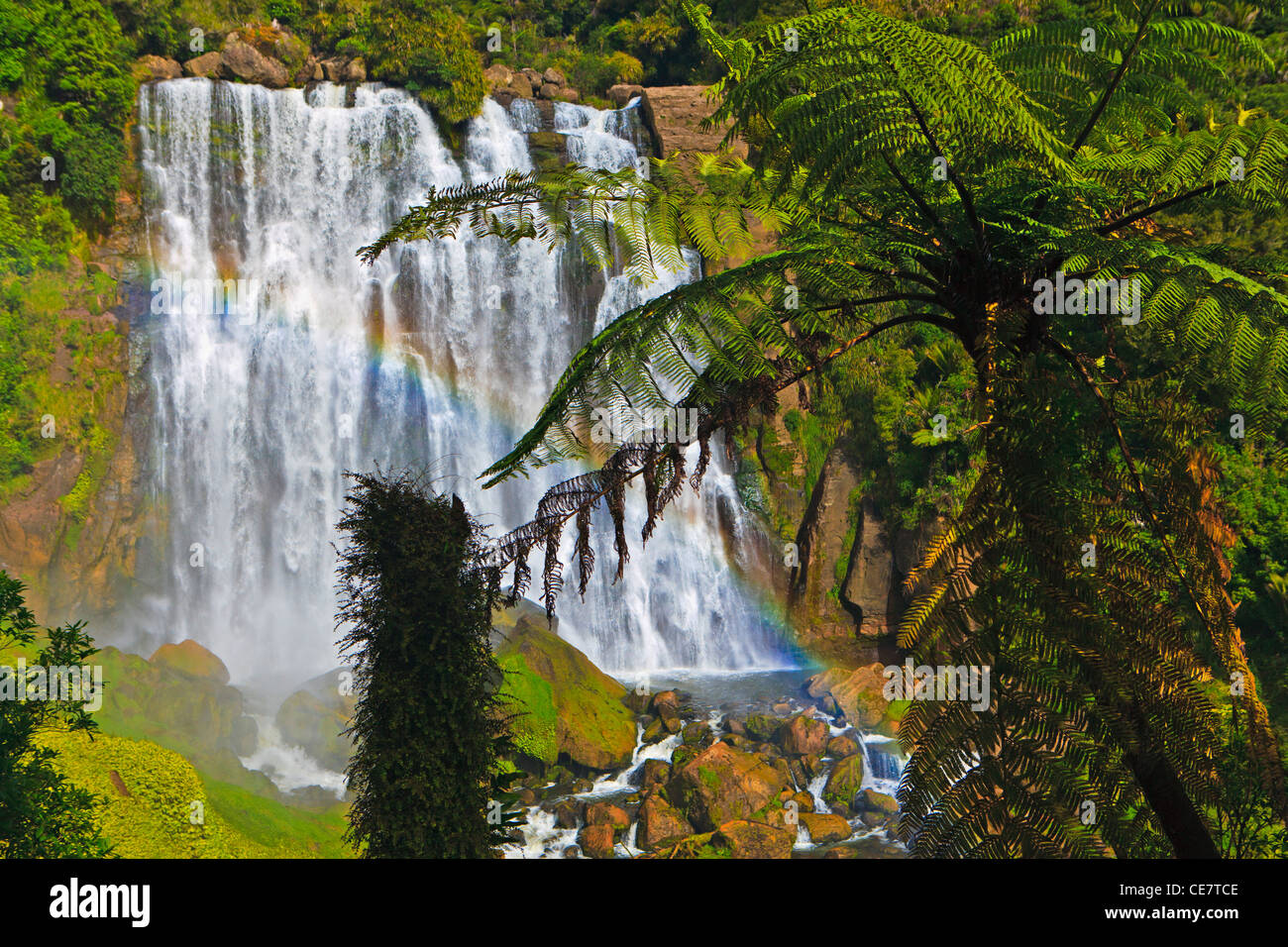 Marokopa Falls, Waikato, North Island, New Zealand. Marokapa Falls