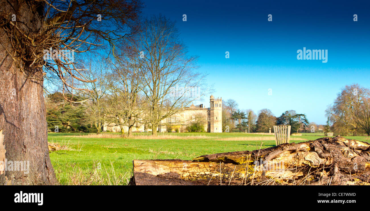 Winter view of Lacock Abbey, Lacock, Wiltshire, England. Stock Photo