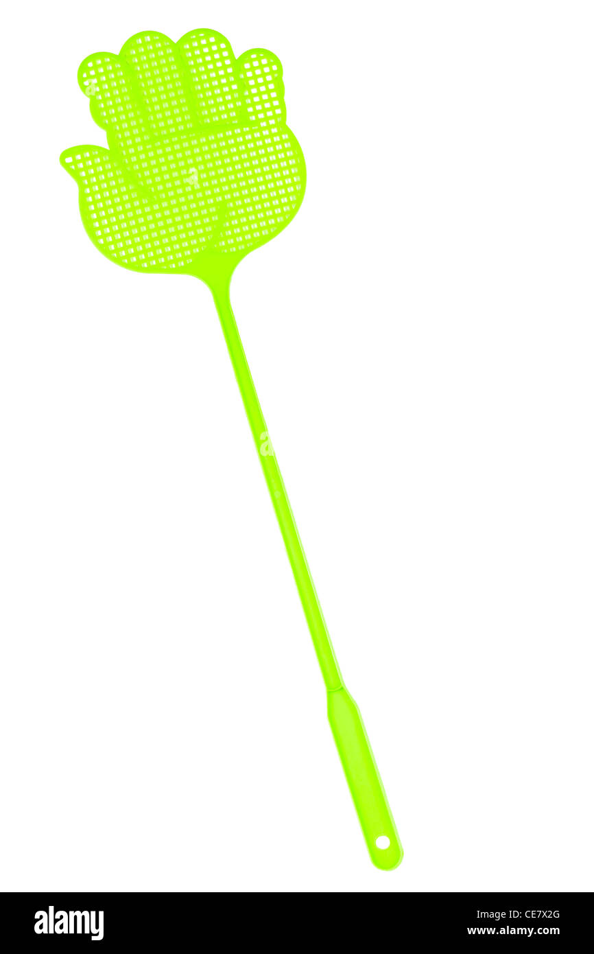 Fly swatter on a white background Stock Photo Alamy