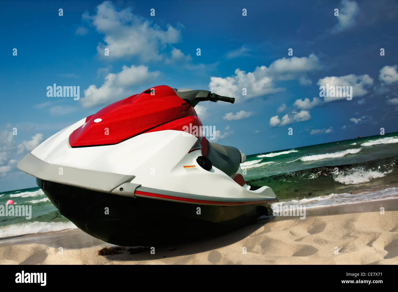 Jetski lies on the shore Stock Photo Alamy