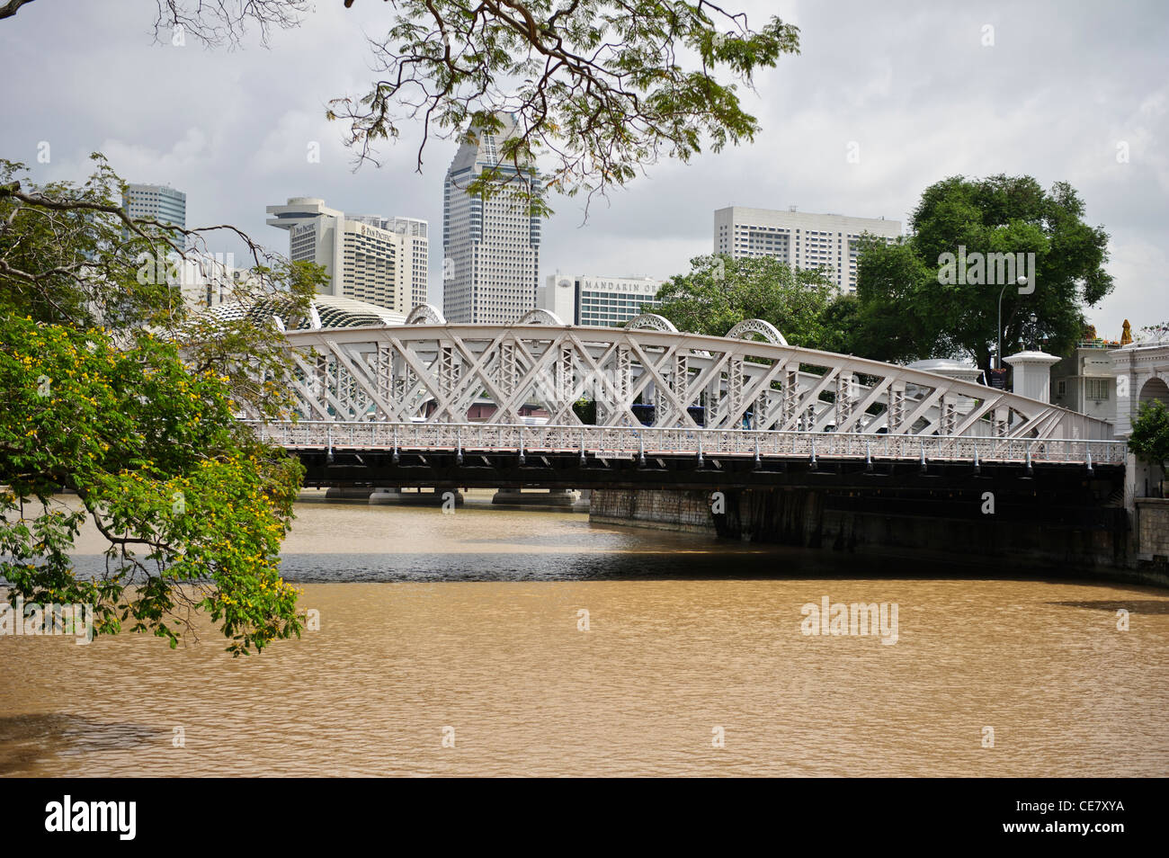 Anderson suspension bridge, Singapore Stock Photo Alamy