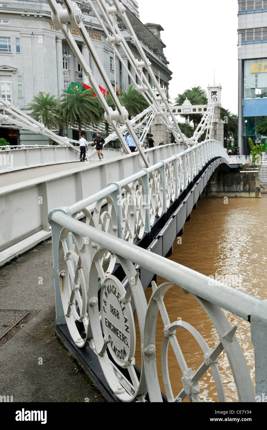 Cavenagh suspension bridge, Singapore Stock Photo Alamy