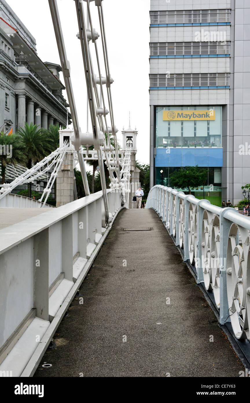 Cavenagh suspension bridge, Singapore Stock Photo Alamy