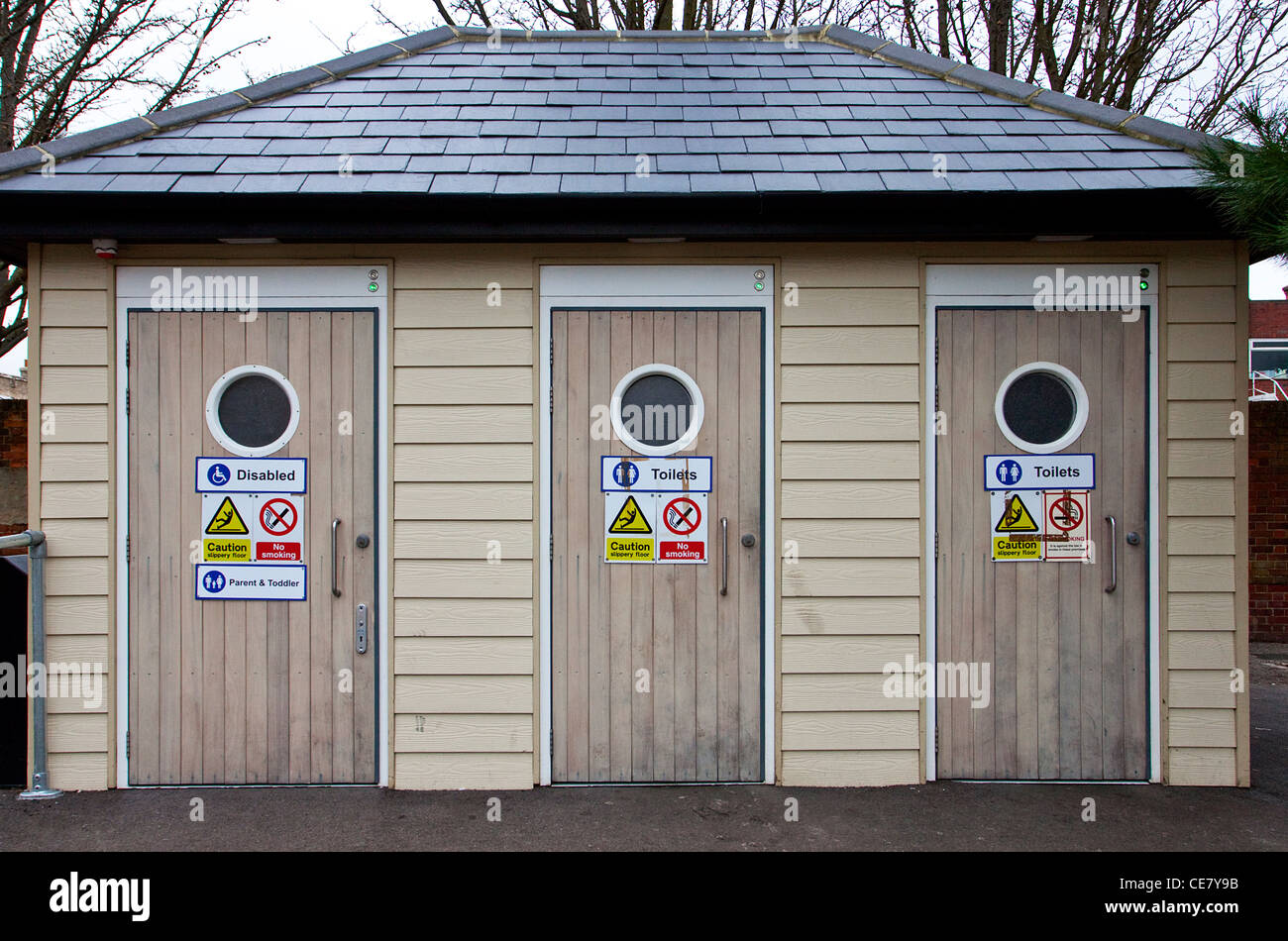 Modern Public Conveniences Convenience Toilets Disabled Toilet Unisex Toilet Canterbury UK Stock Photo