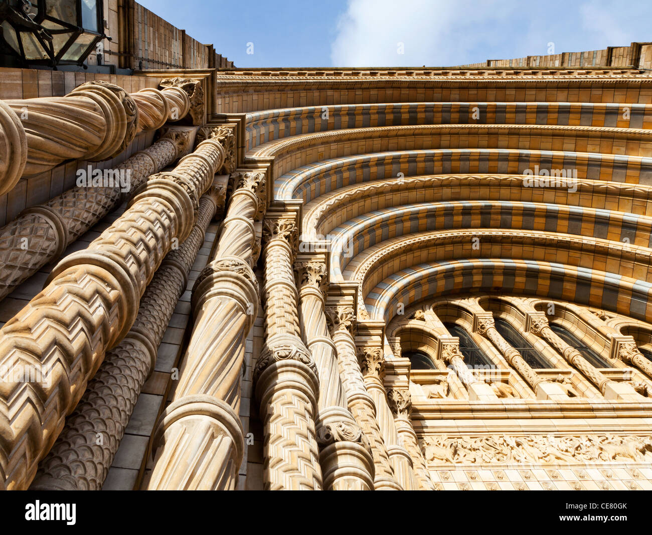 Natural History Museum, London and the ornate terracotta facade Stock Photo