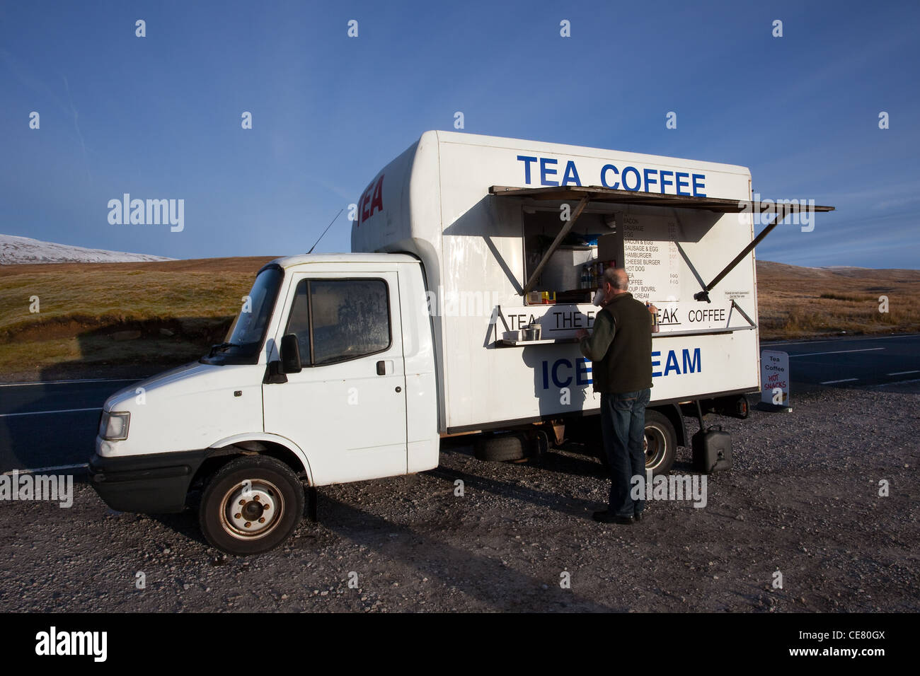 Roadside Diner Moorland Breakfast Mobile van and Takeway parked at