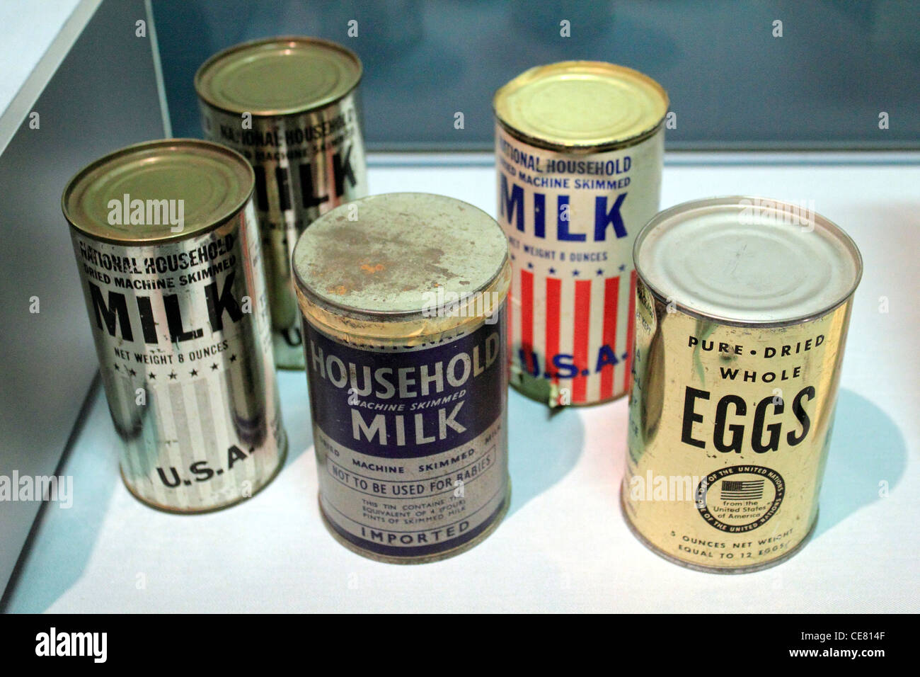 WW2 tinned powdered eggs and milk made in USA Stock Photo 43202447 Alamy
