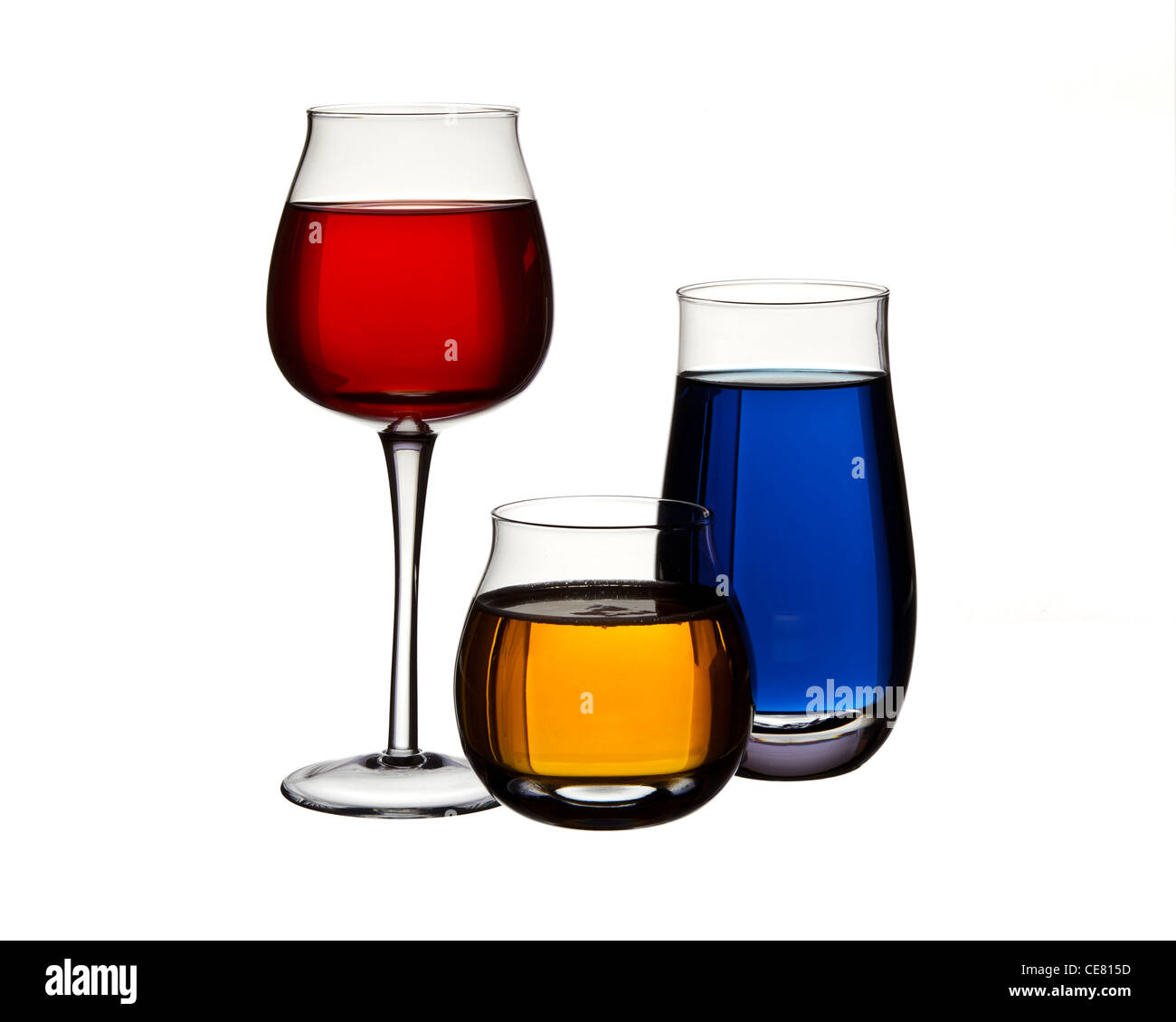 3 Drinking Glasses Stock Photo Alamy