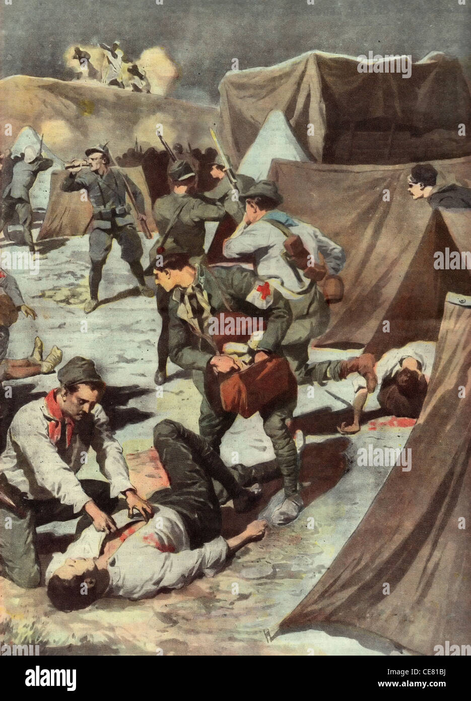 'The cowardice of the enemy kills our sleep' Italian viewpoint during the Italo-Turkish War, 1912 Stock Photo
