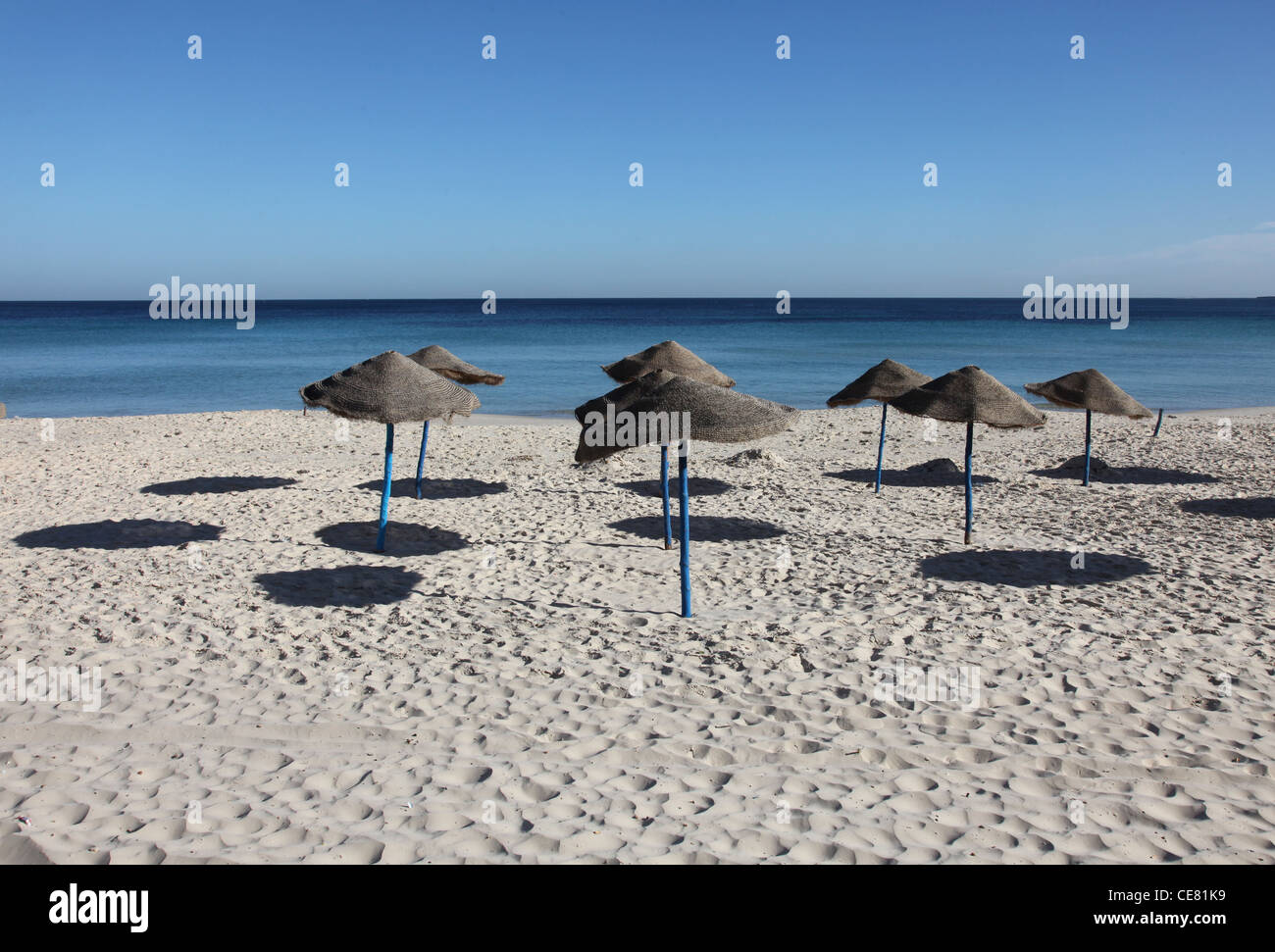 Beach on a sunny day, Sousse, Tunisia Stock Photo