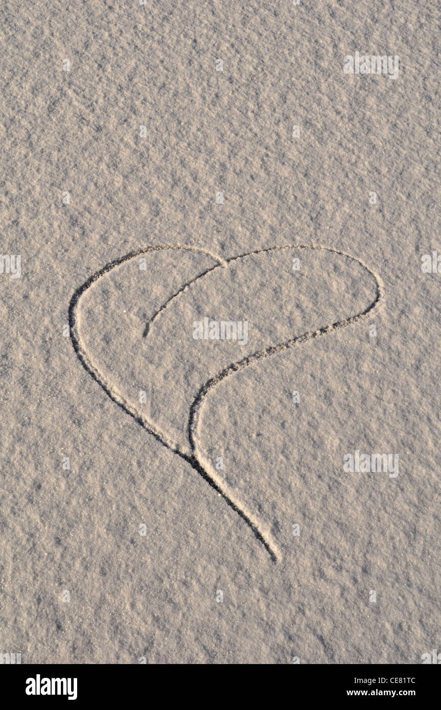 heart in the snow Stock Photo - Alamy