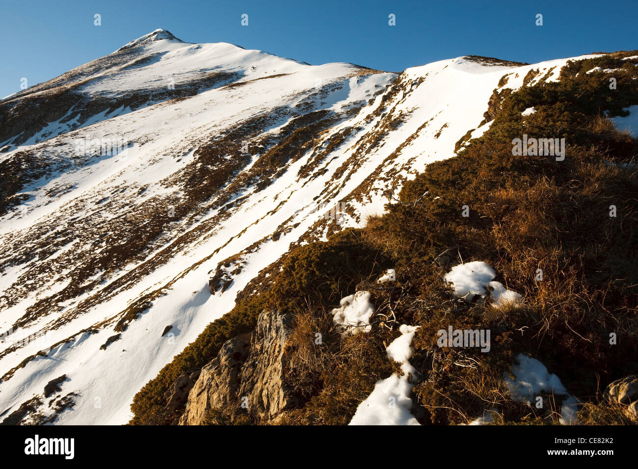 Pic de la Calabasse (2210 metres), near Saint-Lary, Pays Couserans, Ariege, Pyrenees, France. Stock Photo