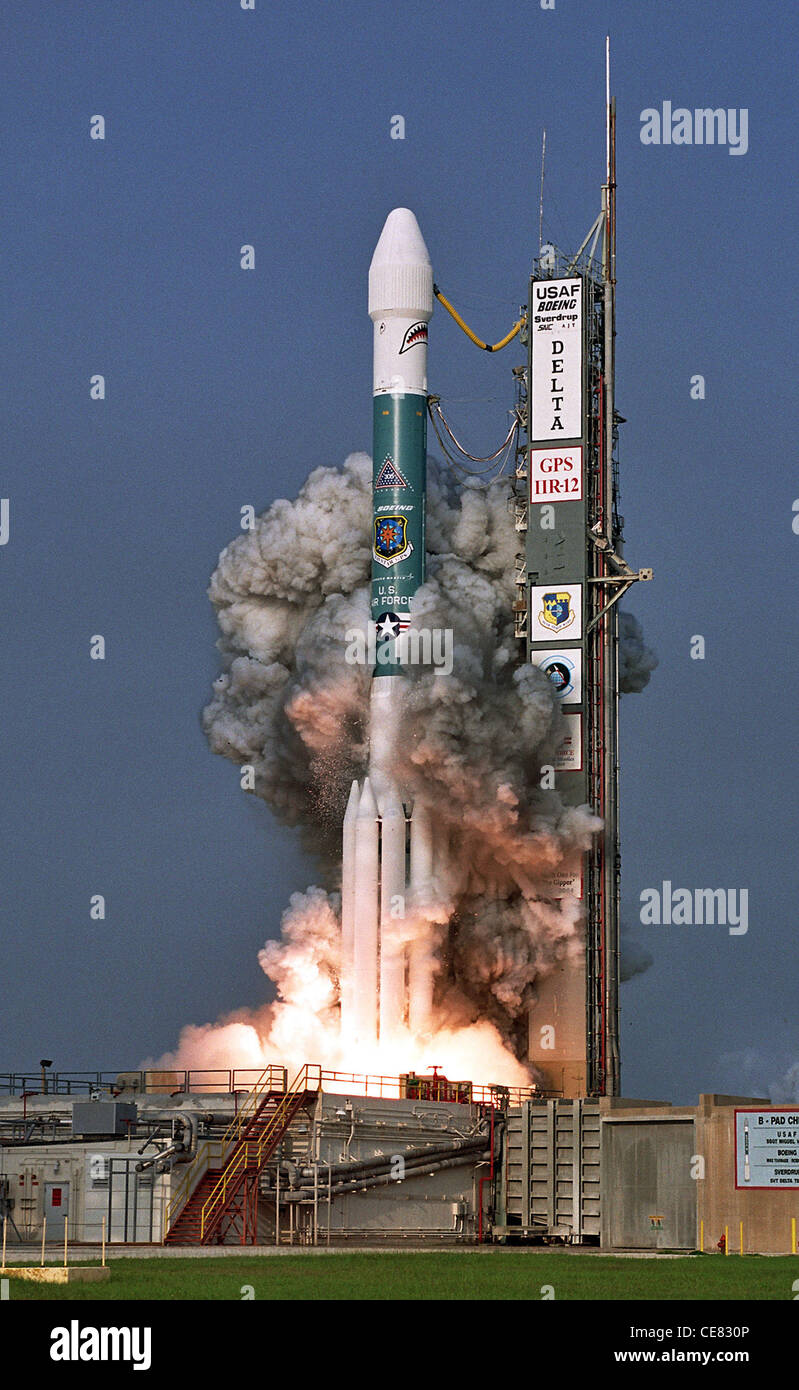 A Boeing Delta II rocket lifts off from here June 23 carrying a replacement  satellite for the Air Force's Global Positioning System into orbit. The  Delta II is a three-stage launch vehicle