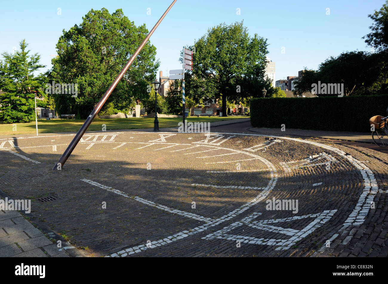 Giant sundial, Leiden, Holland Stock Photo