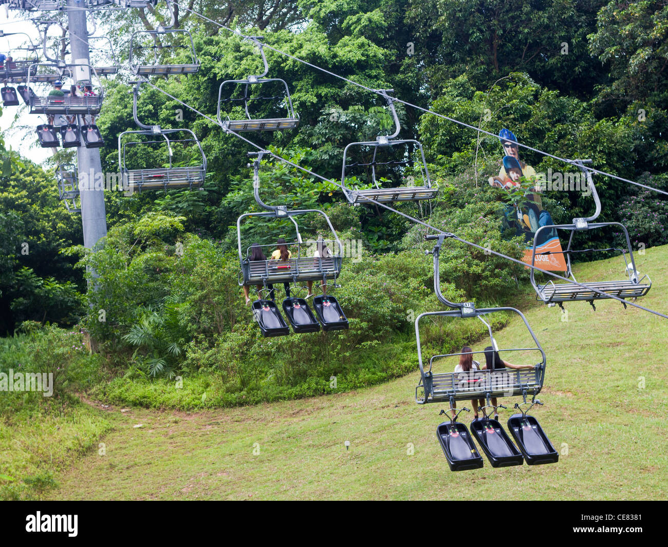Sentosa island chairlift hires stock photography and images Alamy